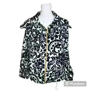 Onque Casual women's soft terry zip up lightweight jacket size petite medium